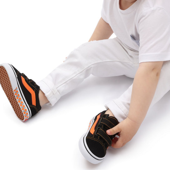 Zapatillas de niños Glow Checkerboard Web Old Skool con velcro (1-4 años) | Vans