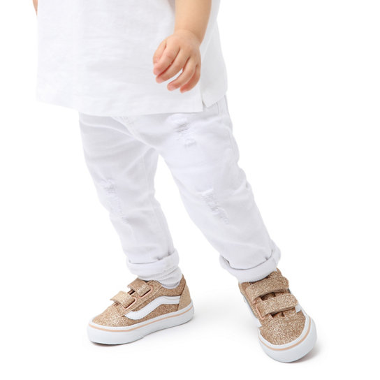 Zapatillas Glitter Old Skool con velcro de bebé (1-4 años) | Vans