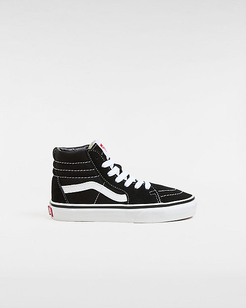Vans Kids Sk8-hi Shoes (4-8 Years) (black-true White) Kids Black