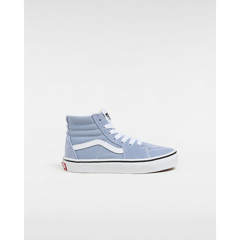 Vans Kids Color Theory Sk8-hi Shoes (4-8 Years) (color Theory Dusty Blue) Kids Blue