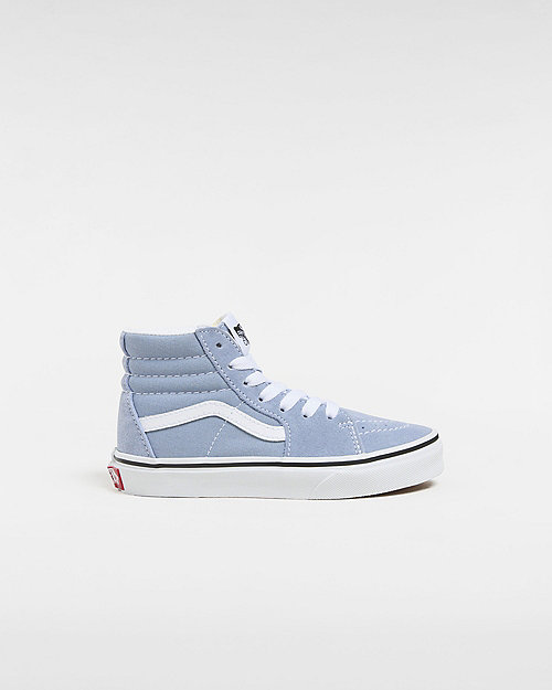 Vans Kids Color Theory Sk8-hi Shoes (4-8 Years) (color Theory Dusty Blue) Kids Blue