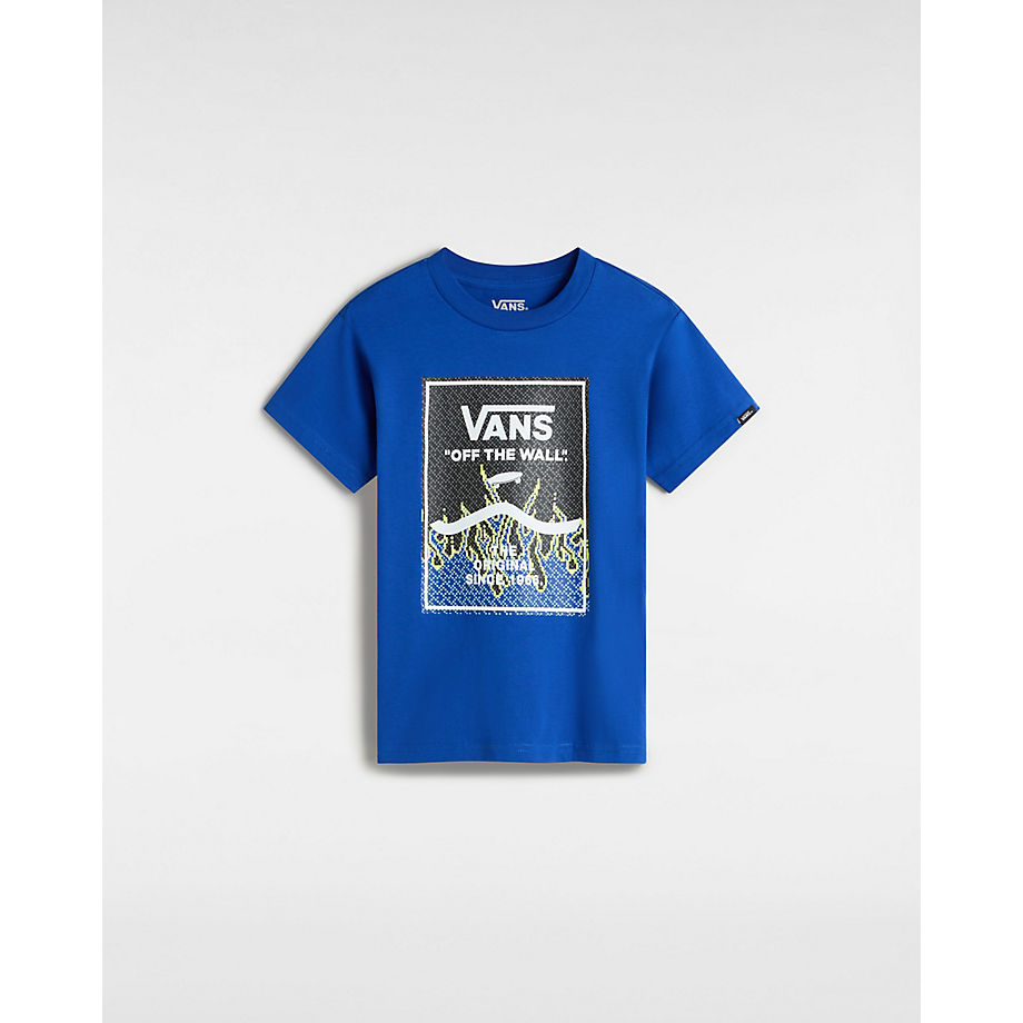 Vans Kleine Kinder Print Box T-shirt (2-8 Jahre) (surf The Web) Little Kids Blau