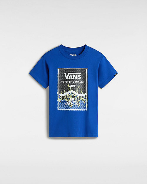 Vans Little Kids Print Box T-shirt (2-8 Years) (surf The Web) Little Kids Blue