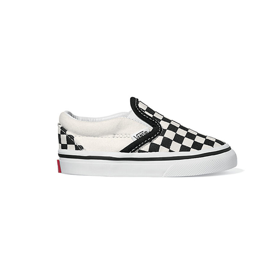 Vans Toddler Checkerboard Slip-on Shoes (1-4 Years) (blk&whtchckerboard/wht) Toddler White
