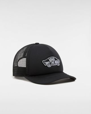 Kids Classic Patch Curved Bill Trucker Hat | Black | Vans