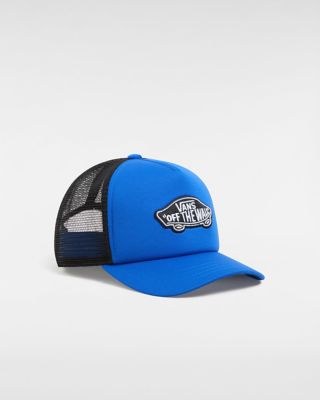 Vans Kids Classic Patch Curved Bill Trucker Hat (surf The Web) Youth Blue