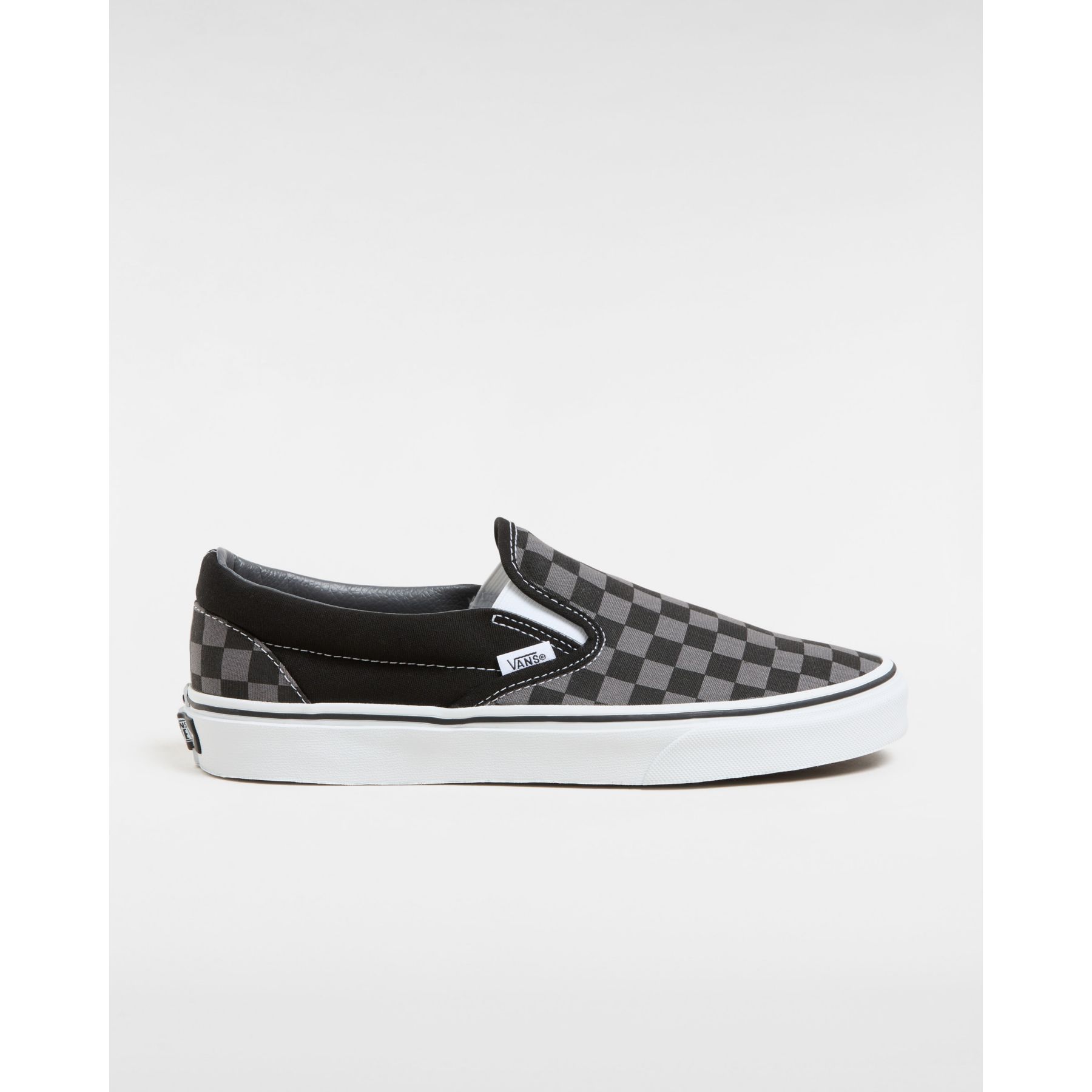 Grey leather slip hot sale on vans