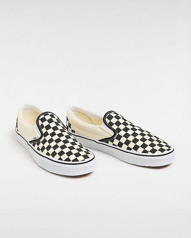 Checkerboard Classic Slip-On Shoes | Black, White | Vans