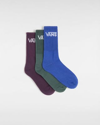 Vans Kids Classic Crew Socks (3 Pairs) (surf The Web) Youth Blue