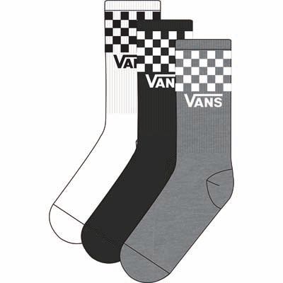 Kids Drop V Classic Check Crew Socks (3 Pairs) | Vans