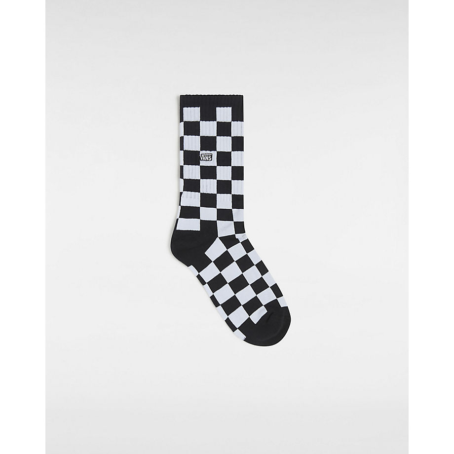 Vans Kids Classic Check Crew Socks (1 Pair) (black/white) Youth Black
