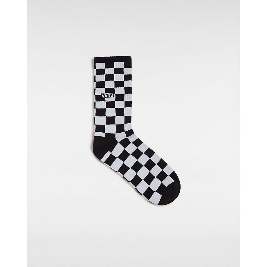 Vans Checkerboard Crew Socks (1 Pair) (black/white) Men