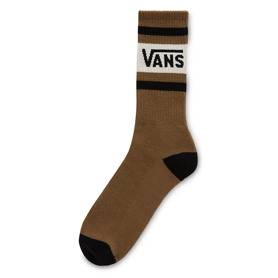 Vans Drop V Crew Socks (1 Pair) (kangaroo) Men Brown