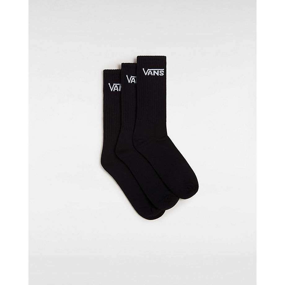 Vans Classic Crew Socks (3 Pairs) (black) Men