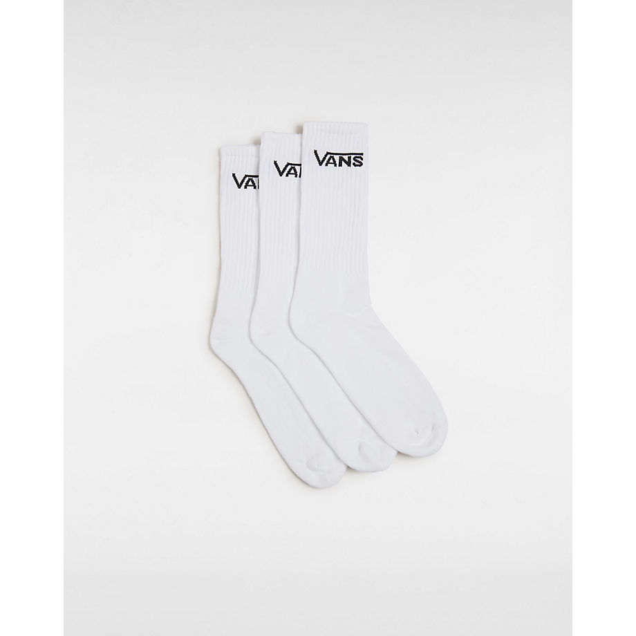 Vans Classic Crew Socken (3 Paar) (weiß) Men,women Weiß