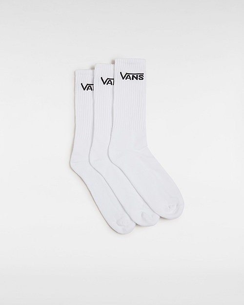 Vans Classic Crew Socks (3 Pairs) (white) Men