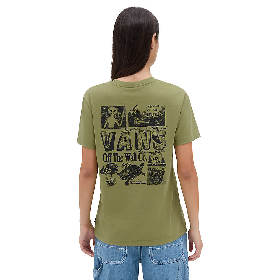 Vans Alien Outdoors T-shirt (green Olive) Damen Grün