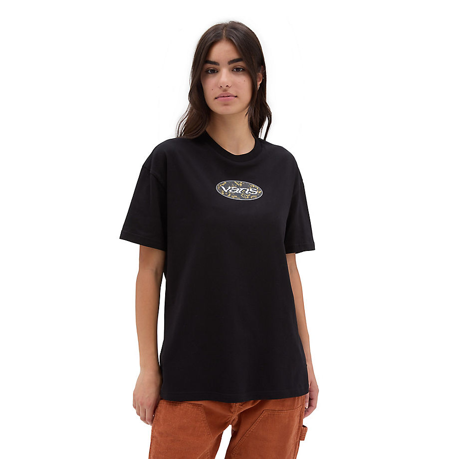 Vans Og Oval Bloom Oversized T-shirt (black) Women Black