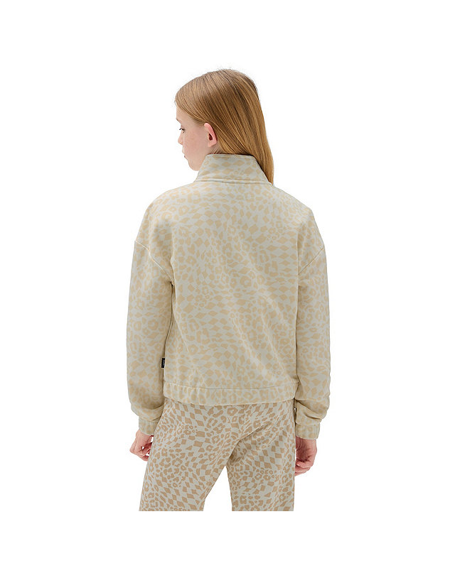 Girls Printed Half Zip Mock Pullover (8-14 Years)
