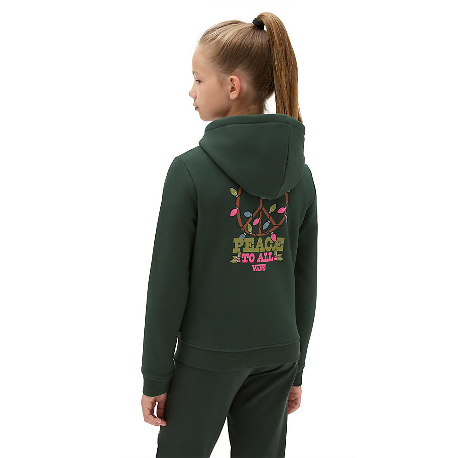 Vans Peace Lit Zip Pullover Hoodie Voor Meisjes (8-14 Jaar) (deep Forest) Girls Groen