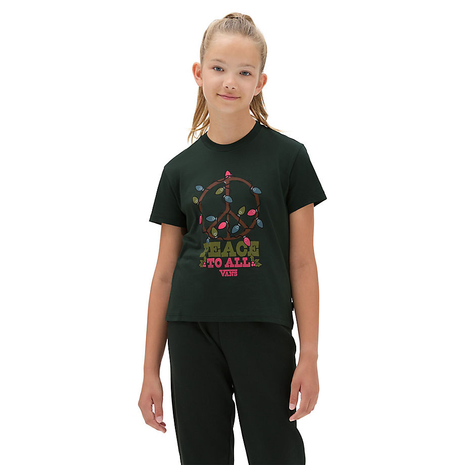 Vans Peace Lit Crew Sweatshirt Voor Meisjes (8-14 Jaar) (deep Forest) Girls Groen