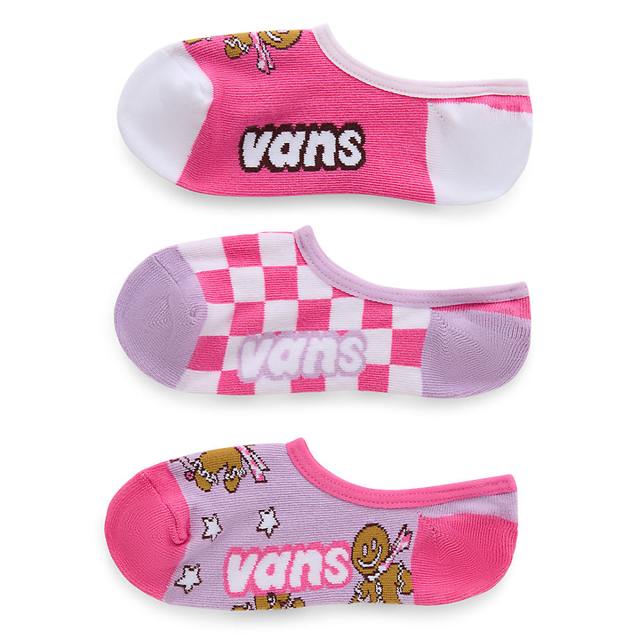 Vans Kids Ginger Board Canoodle Socks (3 Pairs) (carmine Rose) Youth Pink