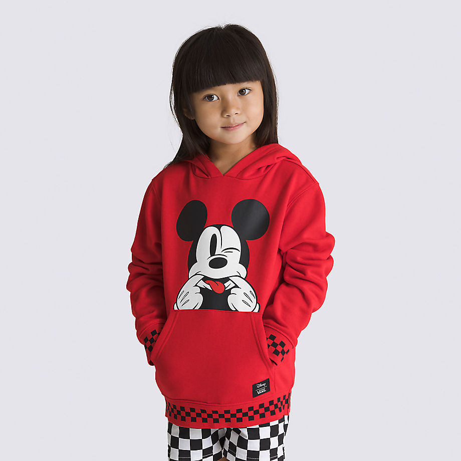 Vans Disney X Little Kids Funhouse 100 Pullover Hoodie (2-8 Years) (racing Red) Little Kids Red