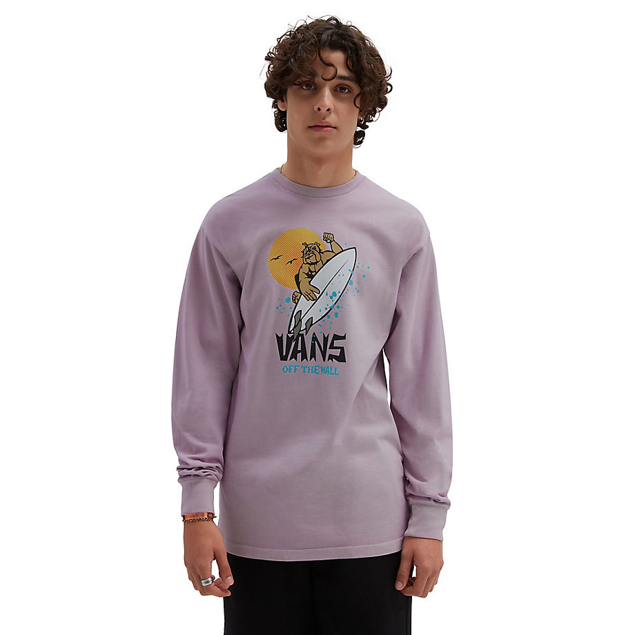 Vans Surf Doggo Long Sleeve T-shirt (lavender Frost) Men Purple