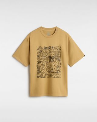 Vans Skool Doodle T-shirt (antelope) Men Brown, Size L