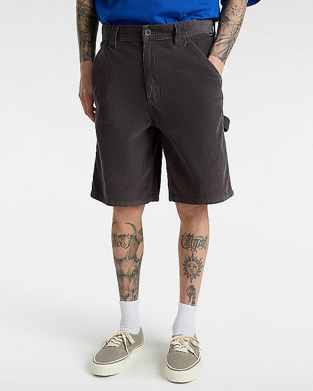 Pantalones cortos de pana, corte holgado y estilo carpintero Drill Chore de 53,3 cm 3