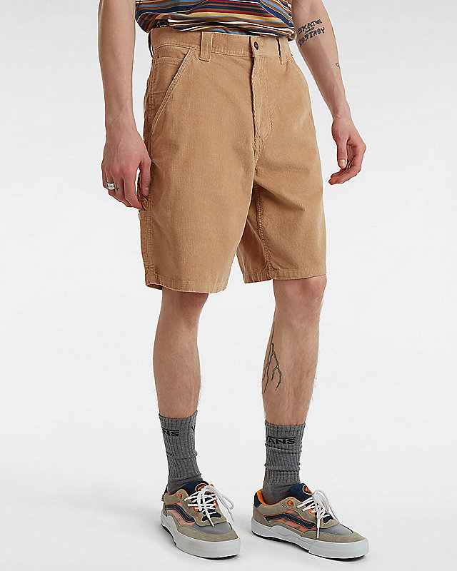 Pantalones cortos de pana, corte holgado y estilo carpintero Drill Chore de 53,3 cm 3
