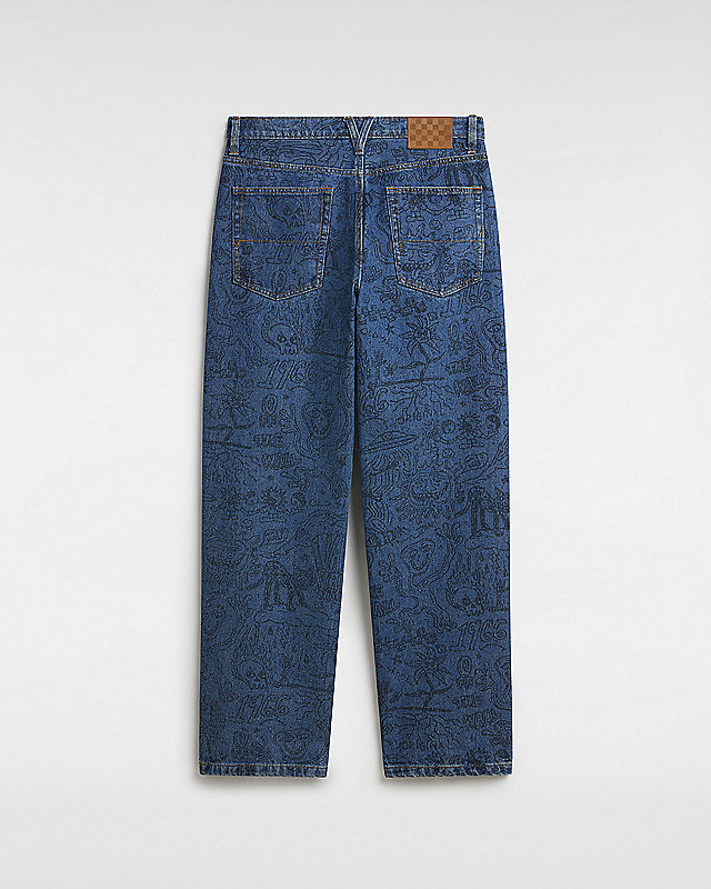 Pantaloni in denim Check-5 Printed Loose 2