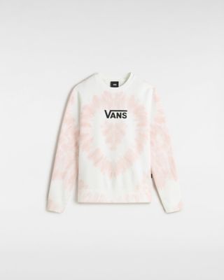 Vans Girls Tie Dye Crew Sweatshirt (8-14 Years) (chintz Rose) Girls Pink, Size L