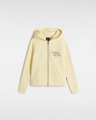 Vans Girls Butterfly Coocon Zip Pullover Hoodie (8-14 Years) (almond Oil) Girls Beige