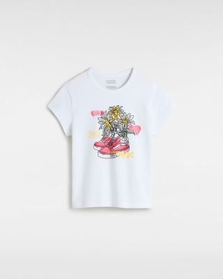 Vans Dziewcz?cy T-shirt Daisy Shoe Mini (8-14 Lat) (bia?y) Girls Bia?y