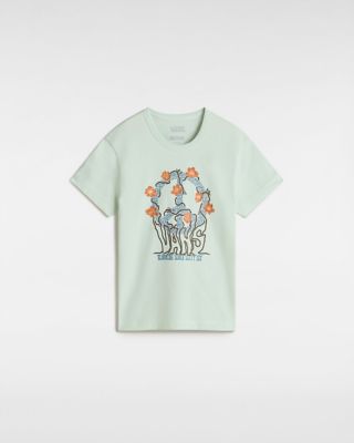 Vans Dziewcz?cy T-shirt Bloom Peace Mini (8-14 Lat) (pale Aqua) Girls Zielony