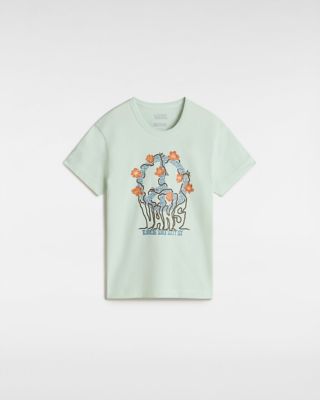 Vans Girls Bloom Peace Mini T-shirt (8-14 Years) (pale Aqua) Girls Green