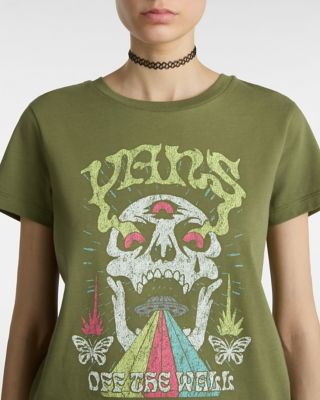 Vans best sale green skull