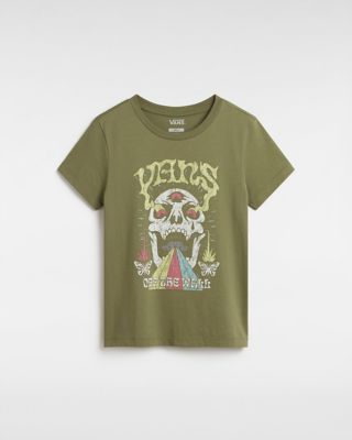 Vans Skull Sauce Crew T-shirt (olivine) Women Green