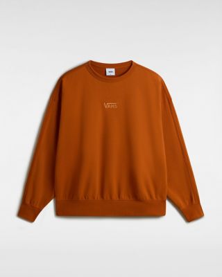 Vans Sudadera De Cuello Redondo Logo Premium (umber) Hombre Naranjo