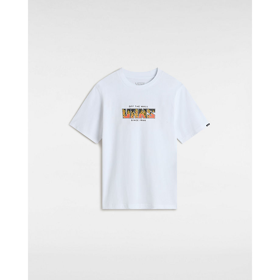 Vans Boys Digi Flames T-shirt (8-14 Years) (white) Boys White