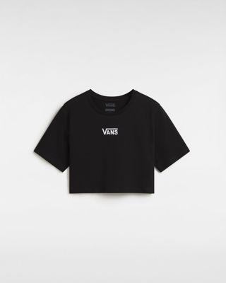 Vans Flying V Crop Rundhals-t-shirt (black) Damen Schwarz