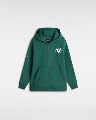 Vans Little Kids Space Camp Full Zip Hoodie (bistro Green) Little Kids Green