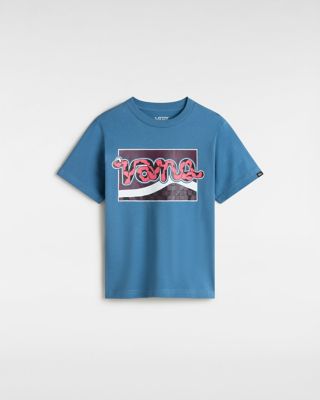 Vans Kleine Kinder Side Stripe Snake T-shirt (2-8 Jahre) (copen Blue) Little Kids Blau