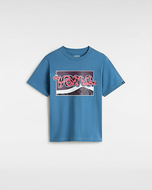 Vans Camiseta De Niños Pequeños Side Stripe Snake (2-8 Años) (copen Blue) Little Kids Azul