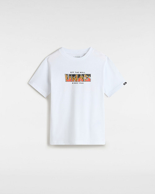 Vans Camiseta Digi Flames De Niños Pequeños (2-8 Años) (blanco) Little Kids Blanco