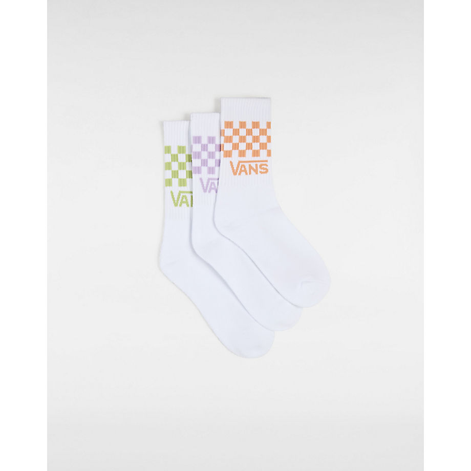 Vans Calcetines Altos Classic Check (3 Pares) (leaf Green) Mujer Multicolour