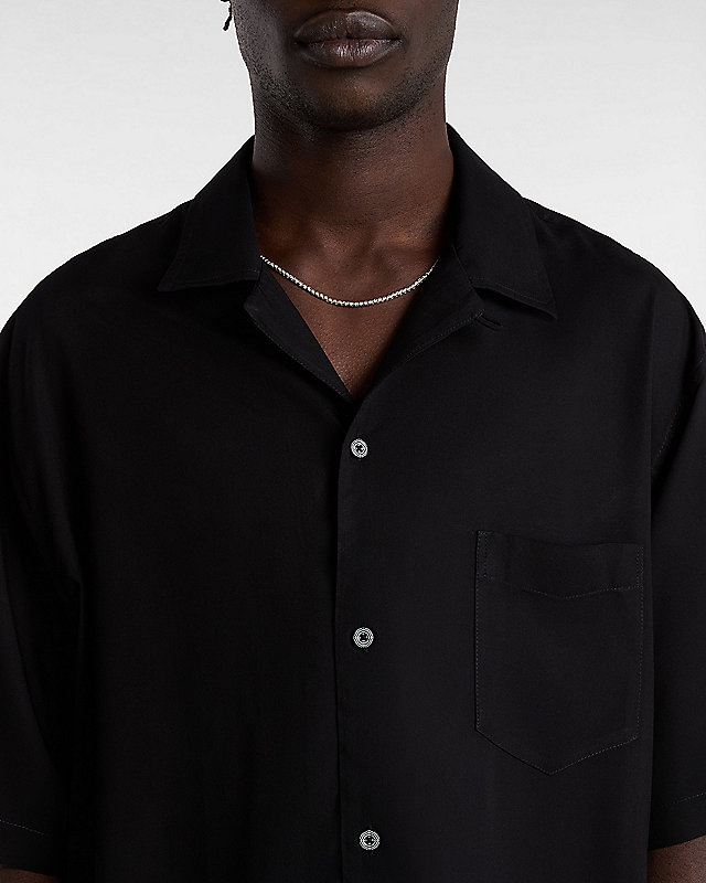 Camicia intessuta a maniche corte Premium Camp Collar 6