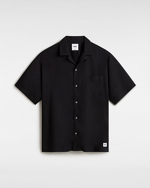 Vans Premium Camp Collar Geweven Overhemd Met Korte Mouwen (black) Unisex Zwart