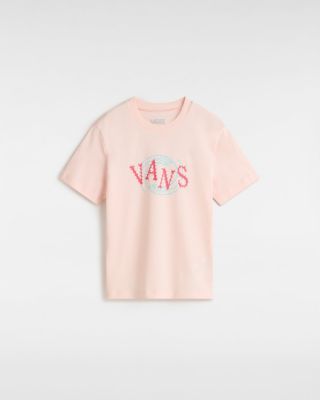 Pink and white vans shirt on sale